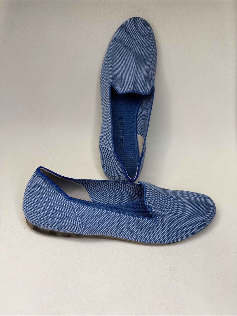 Rothy's Knit Slip-On Loafers in Periwinkle Blue size 8